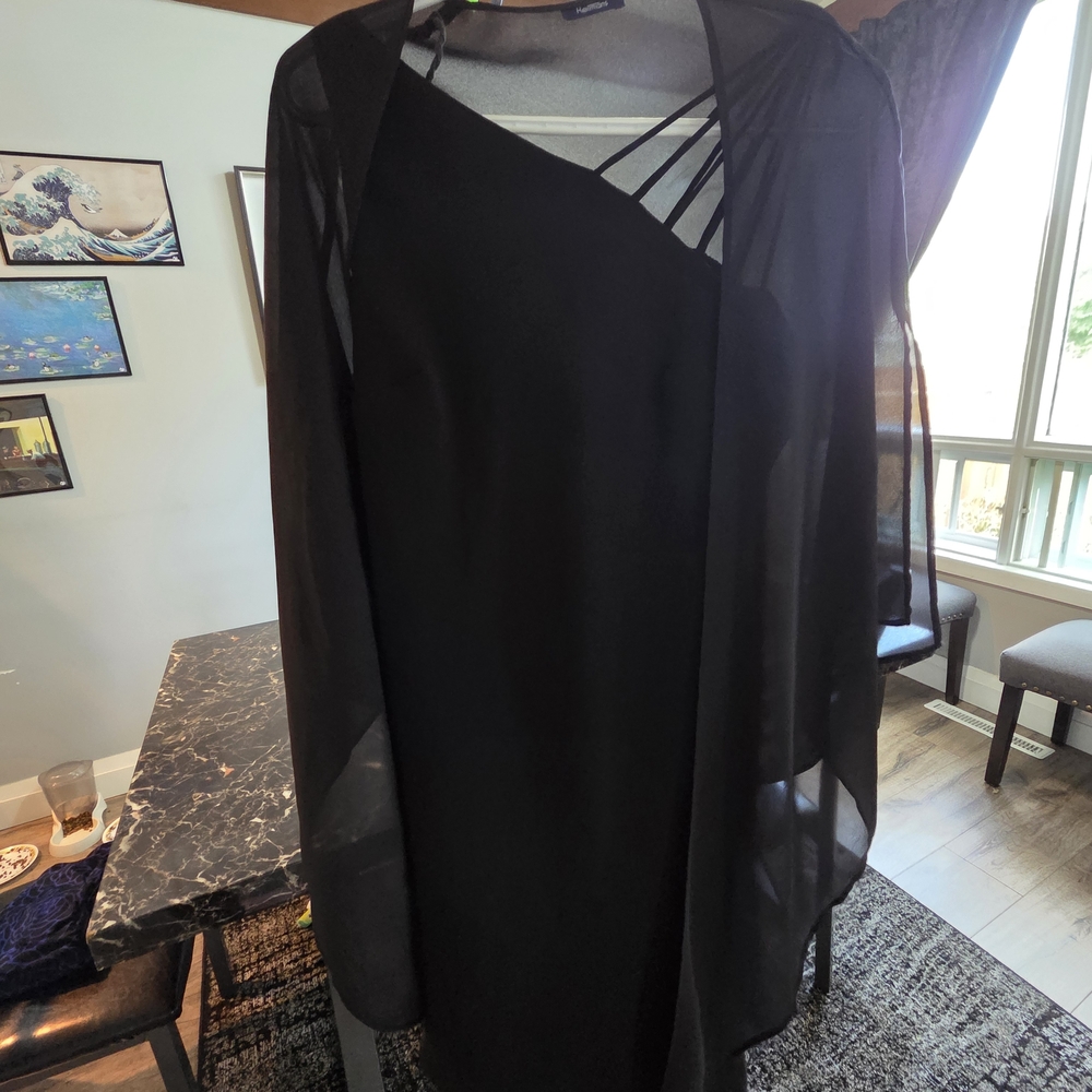 Evan Picone Black Long Sleeve Dress